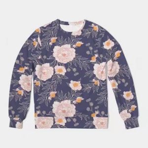 Terry printed pullover